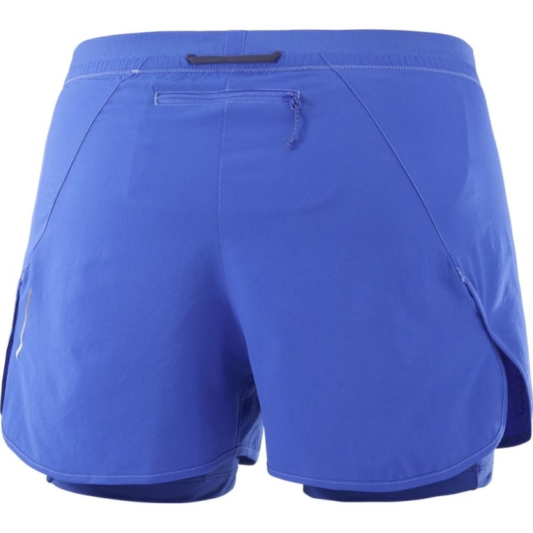 Salomon Cross 2in1 Women's Running Shorts Blue | CA 67B93